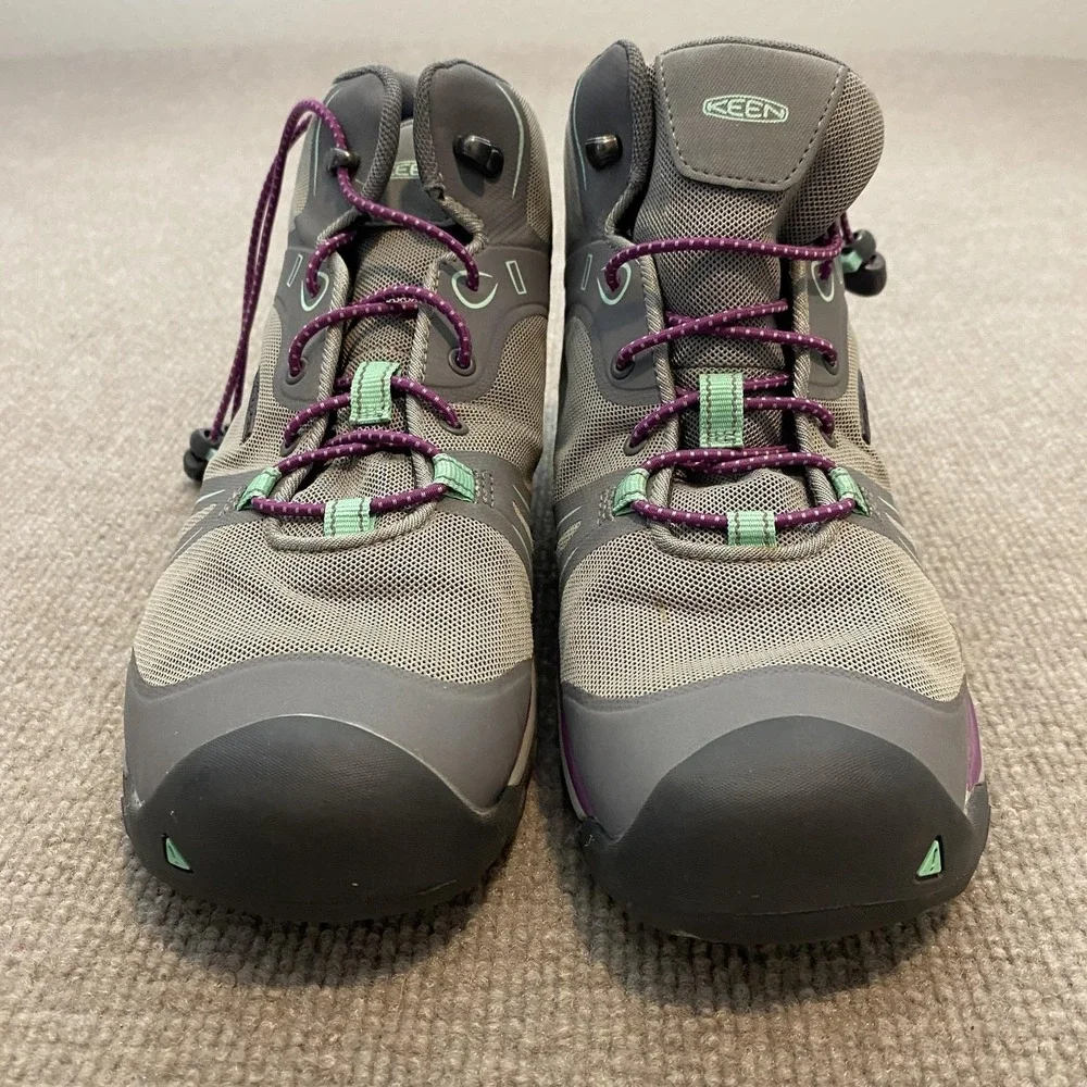 KEEN Snow Boots Mens Size 7 Gray Mesh Waterproof Hiking Ankle Lace Up Outdoor